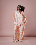 Dragonfly Silk Pajama Set – Soft Blush